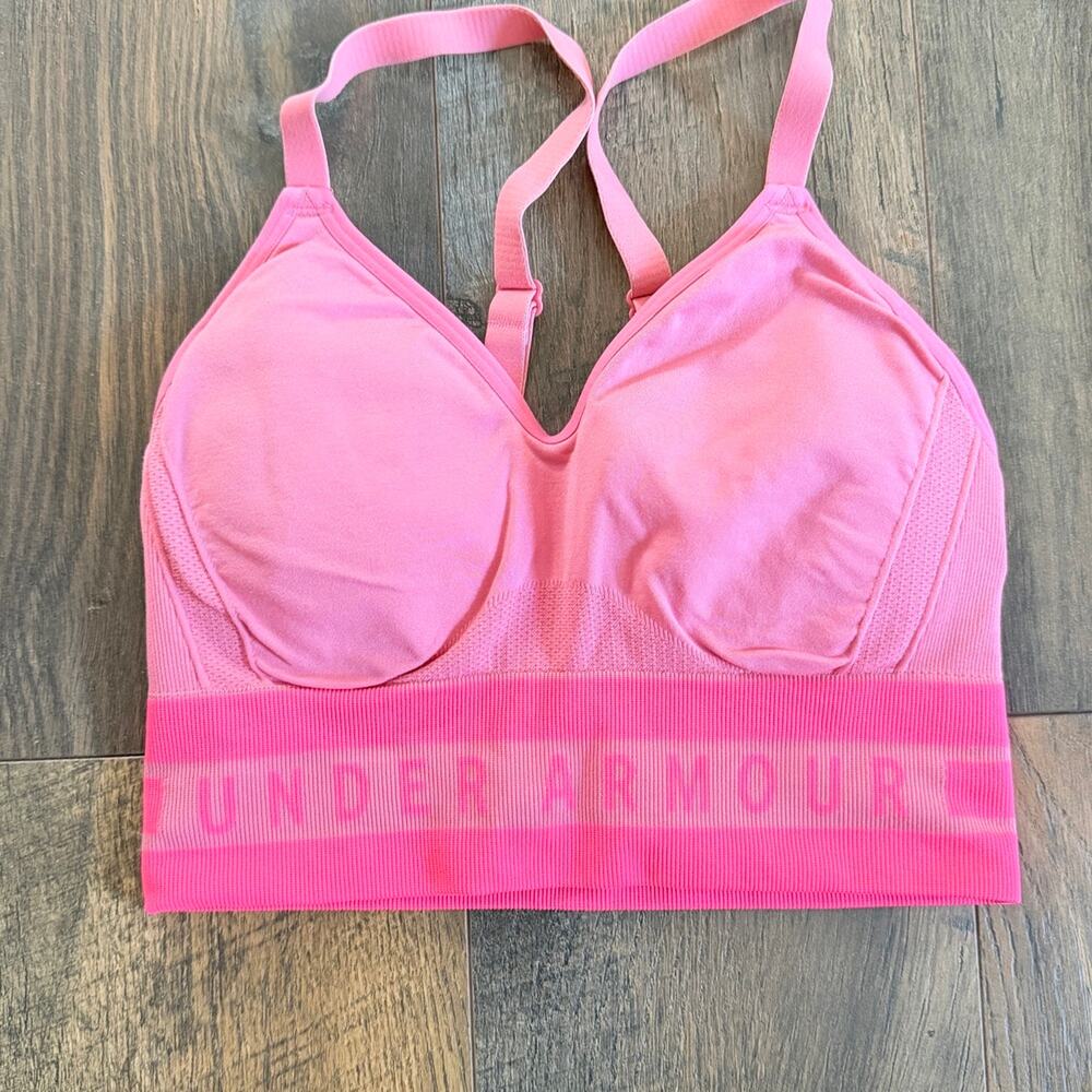 Under Armour sports bra xxsmall Seamless Compression Longline gym barbiecore